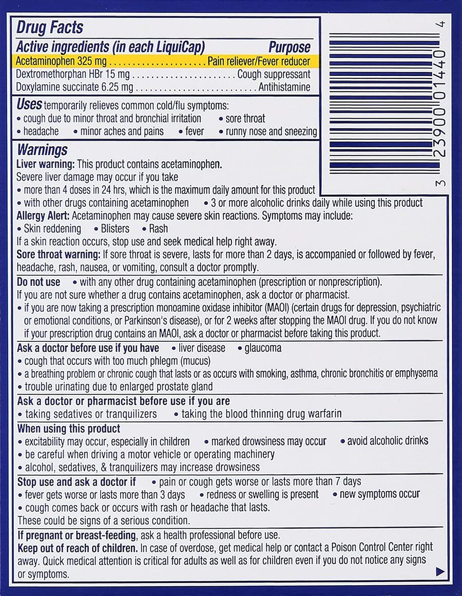 Vicks NyQuil Cold and Flu Liquicaps, 24 ct